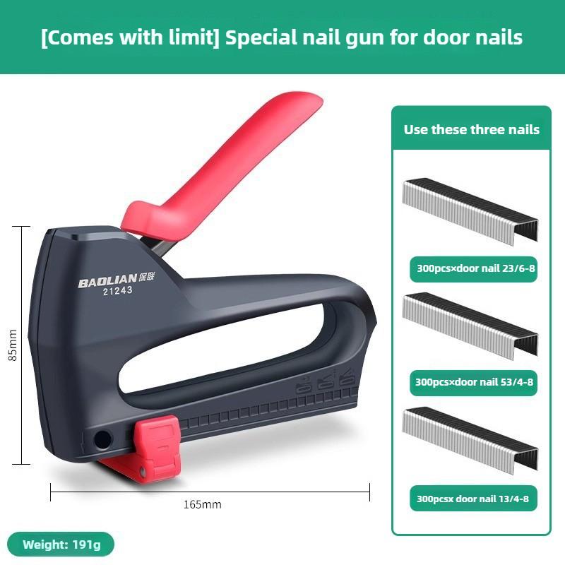 

Ручной гвоздезабиватель BaoLian для деревообработки Легкий обивочный степлер для домашнего DIY-декорирования Специальный пневмогвоздь