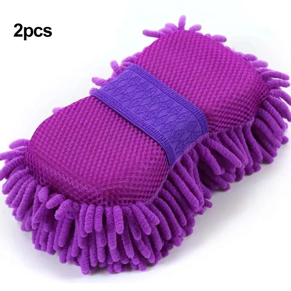 Autowaschschwammbürste, weiche Chenille-Mikrofaser-Waschbürste, Autokarosseriereinigung, Wasseraufnahmebürsten, Detaillierungswaschmaschine