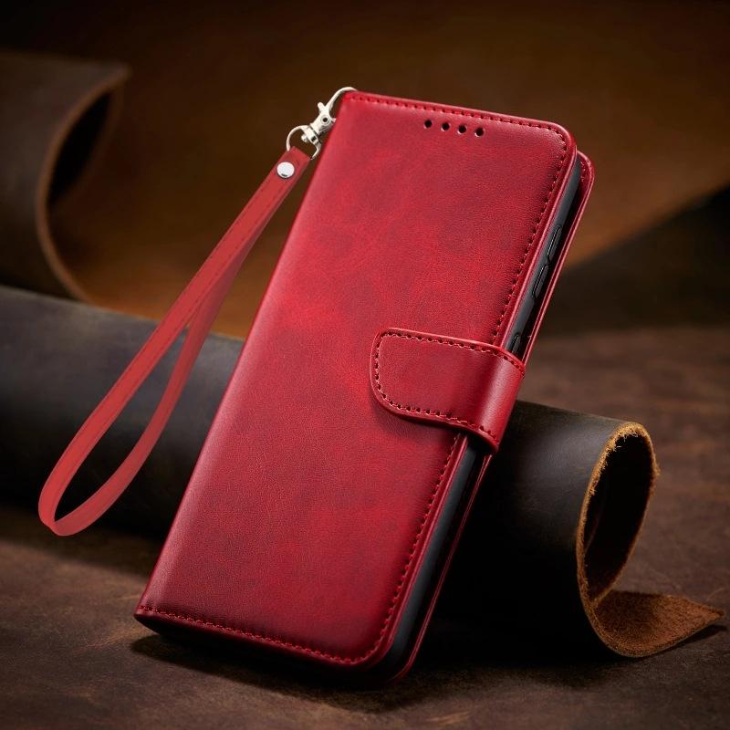 Applicable to Samsung S26FE mobile phone case A27 clamshell leather case S25plus wallet S25 calf pattern S25ultra