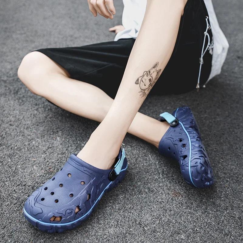 Clog Footwear For Male Flip Flops Outdoor Eluva Male Summer Sandals Airy Cozy Ultralight Slip-resistant Beach Slippers