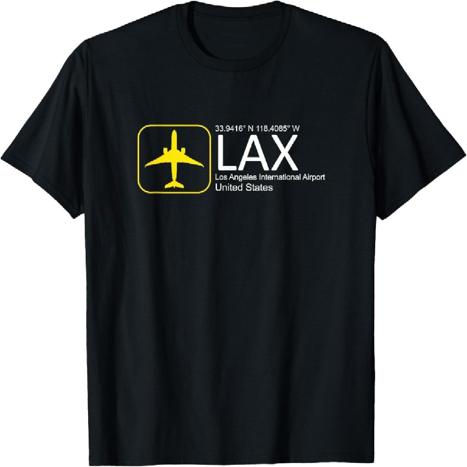 Los Angeles Shirt Airport California Crew LAX Flight Crew T-Shirt S