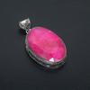 Kashmir Ruby Gemstone Handmade 925 Sterling Silver Jewelry Lab Created Gemstone Ruby Pendant Handmade Pendant For Gifts