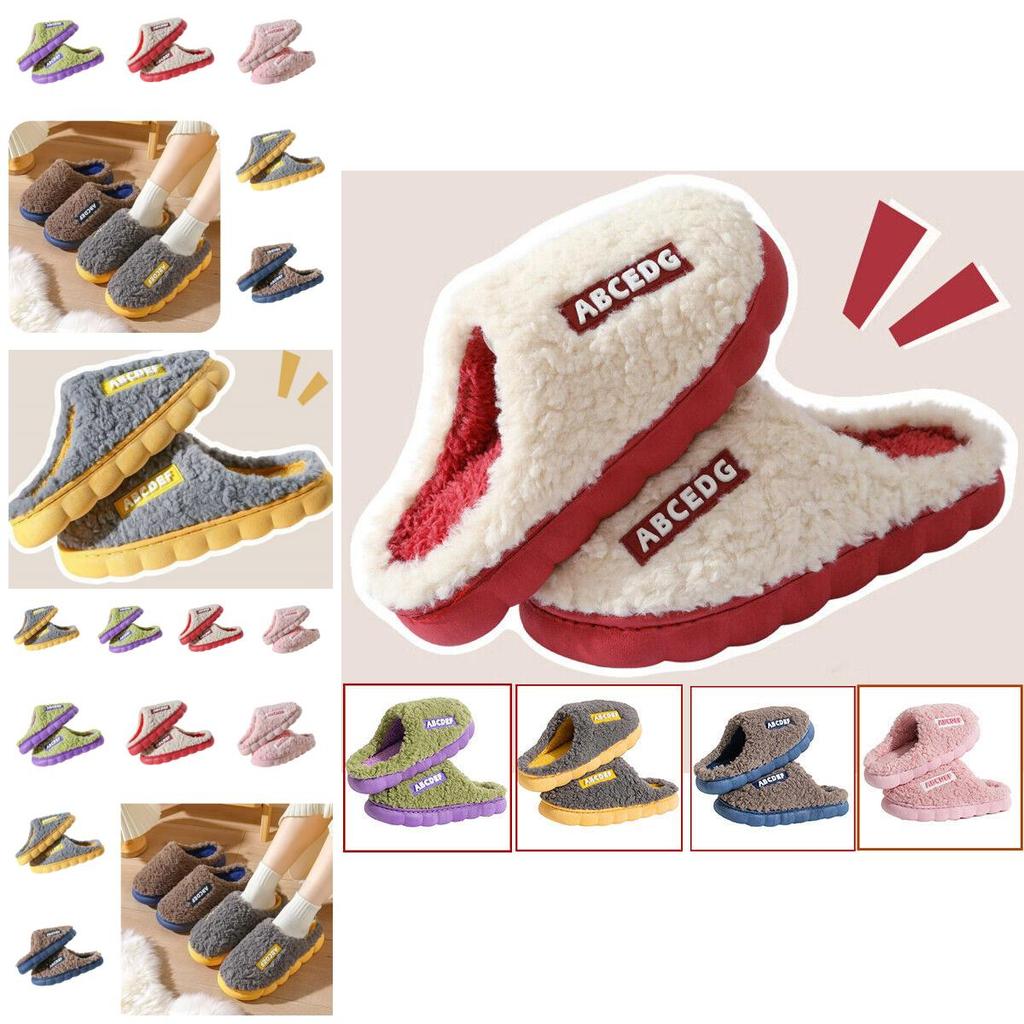 Thickened Warm Cotton Slippers Unisex Indoor Home Slippers For Winter