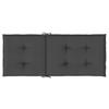 High Back Cushions 4 Pcs. Melange Anthracite 120 X 50 X 4 Cm Fabric