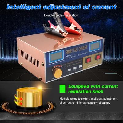 Cargador de batería automático inteligente 12V/24V cargador de batería reacondicionador reparación de pulso con