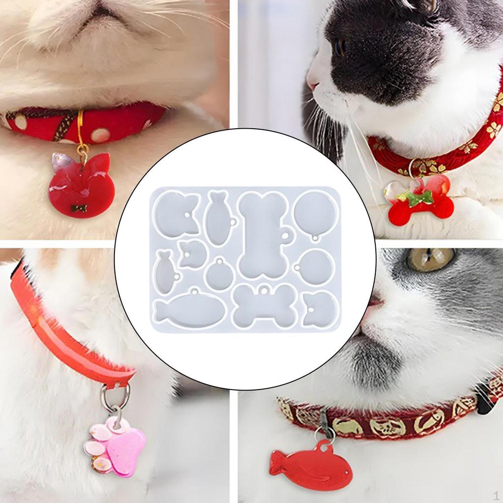 Dog Tag Silicone Model DIY Epoxy Resin Tool Versatile for Pet Lovers Decorative Lightweight