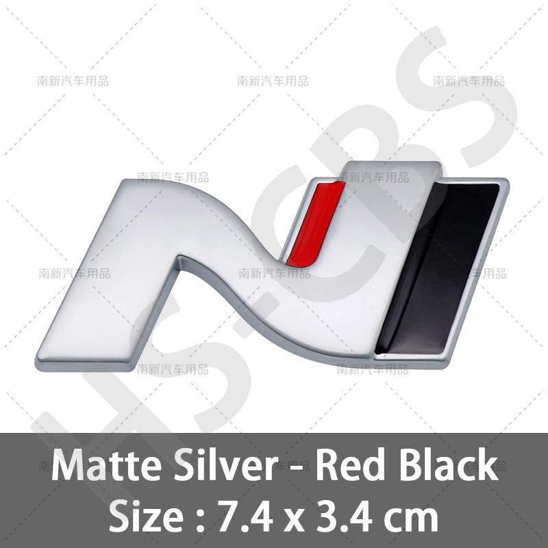Metal N Emblem Logo N Badge Decal Nline Ar Stickers For IX25 IX35 I40 I30 Kona Tucson Sonata Elantra Accent Styling Accessories