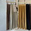 Women's Pleated Skirt Drooping Metallic Swinging Pleated Skirt Spring and Summer Dress