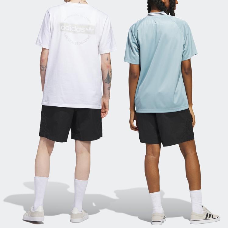 Adidas Originals Skateboarding Water-Repellent Solid Color Elastic Waist Straight-Leg Shorts Unisex Bottoms Black HS3016