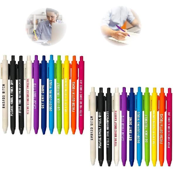 .com : Niziline 11/22Pcs Swear Word Daily Pen Set, Yocartgo Pens, Funny Pens, Funny Office Gifts (11) : Office Products