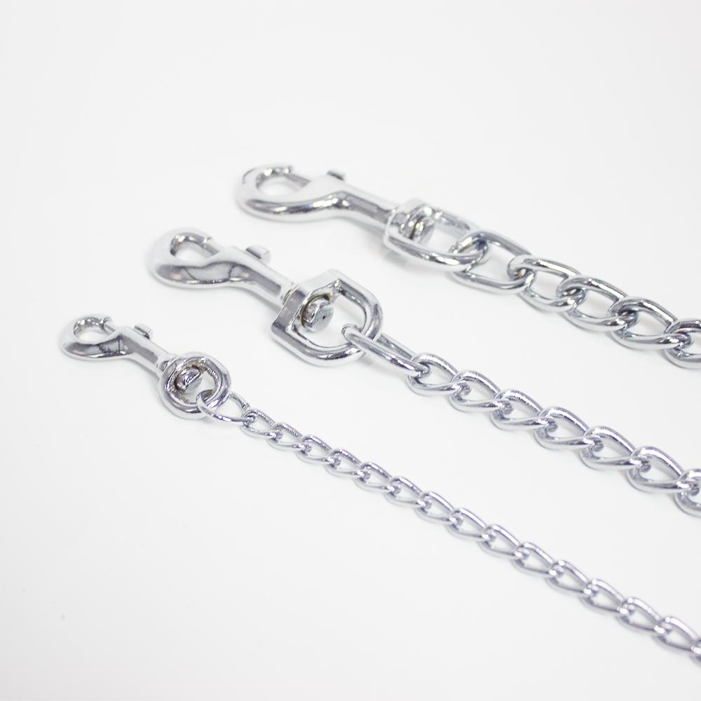 Solid Pattern Outdoor Heavy-Duty Easy Iron Chain Clip Classic Style Key Pitbull Dog Leash for Small and Large Dogs