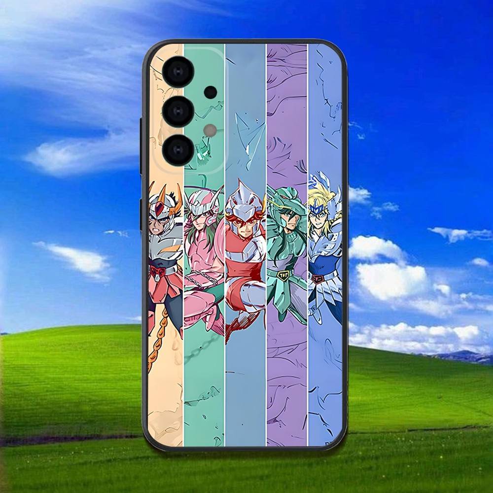 Phone Case For Samsung Galaxy A13,A21s,A22,A31,A32,A52,A53,A71,A80,S-Saint Seiya Knights Zodiac Soft Black Shell