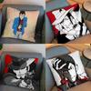 Gothic Dark Lupin Pillow Case Square Double-Sided Printing Short Plush Sofa Cushion Cover Bedroom Bedside Pillow