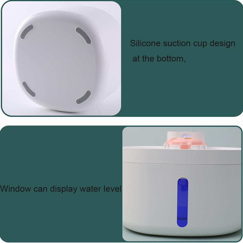 2.6L Large Capacity Automatic Cat Fountain Wireless Smart Pet Water Feeder Dog Water Dispenser with Sensor Cat Drinking Bowl