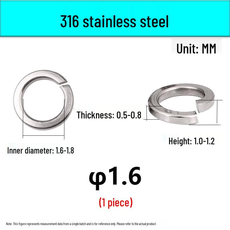 304/316 Stainless Steel Spring Lock Washers - Standard Type