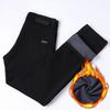 Autumn Winter Men Black Straight Stretch Denim Thick Velvet Pants Warm Jeans Casual Fleece Line Trousers Male Plus Size