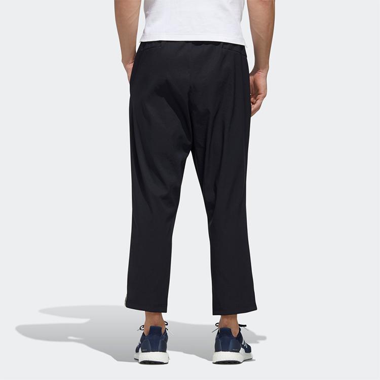 Adidas Logo Woven Track Pants Men Bottoms Black FM9347