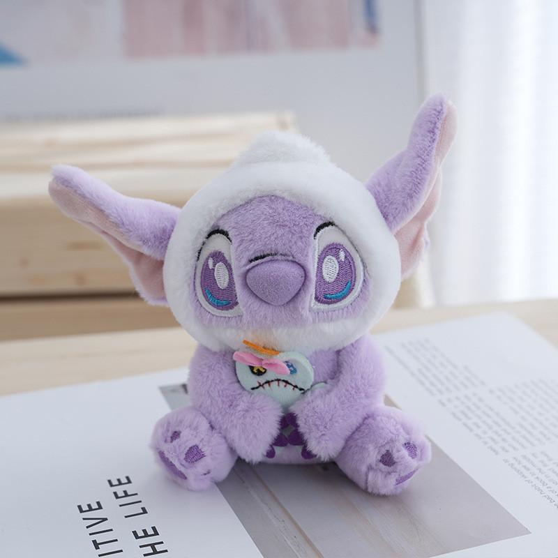 Adorable Purple Stitch Plush Keychain Cute Cartoon Doll Bag Charm For Couples