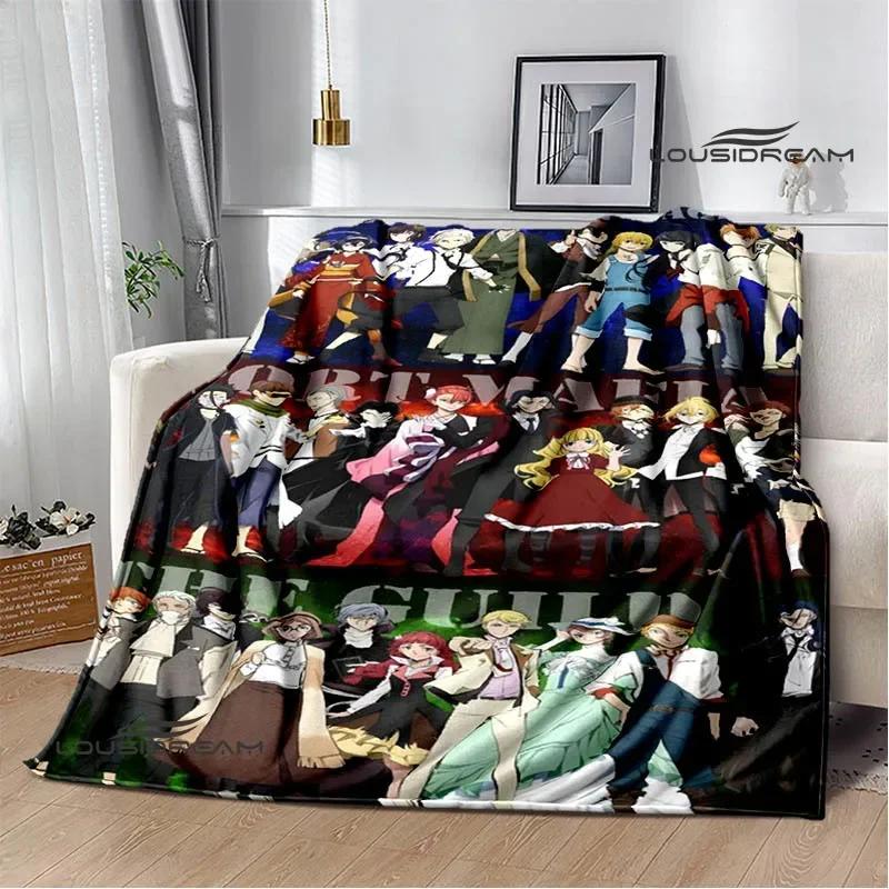 Cartoon Bungou Stray Dogs bedruckte Decken Picknickdecke Warme Flanelldecken Hausbettbezüge Decken für Betten Geburtstagsgeschenk