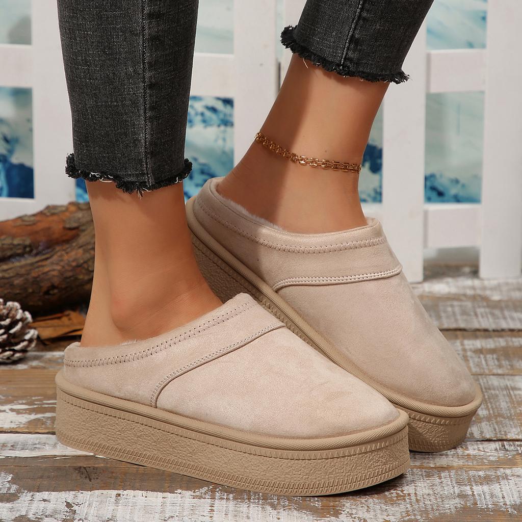 Móda Dámské Ležérní Krátké Holínky Venkovní Zesílené Pantofle Protiskluzové Dámské Zimní Baotou Nazouvací Nové Pohodlné 2024 Boty Nazouváky Dámské