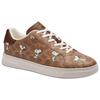 Coach Peanuts X  Leather Snoopy Print Low Top Lace Up Sneakers Men Sneakers Brown CBZ76-TN2