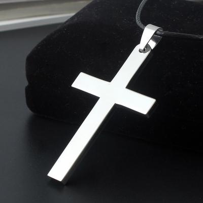 Vintage Cross Pendant Necklace Stainless Steel Necklace New Design Black Chain Pendant Necklace