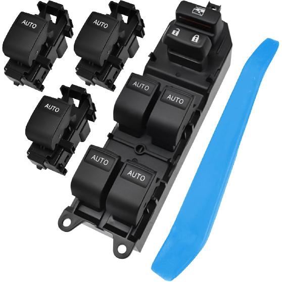 

LED Lighted Power Window Switch Control Fit for Toyota Tundra 2007-2021, Auto Up and Down Switch Lighted Led Blue Color