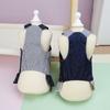 Soft Pet Bear Stripe Dress Cute Dog Vest Harness Fashion Pet Chest Strap  for Puppy Kittens