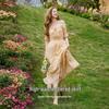 Xiangying Summer Floral Chiffon Tiered Dress