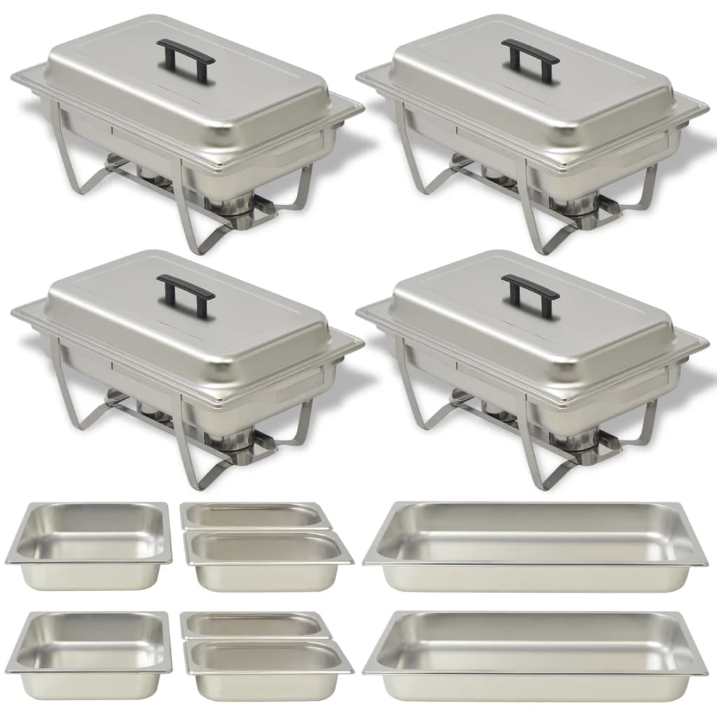Chafing Dish Set 4 Piece Stainless Steel