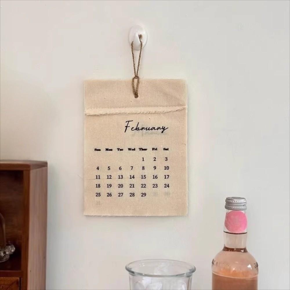 12-Month Reusable Textile Planner Eco-Friendly Wall Hanging Decor  Students