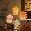 Lantern Handmade Mid-Autumn Festival Lantern Flower Lantern Party Atmosphere Glowing Props Lamps Diy Material Package Home Decor