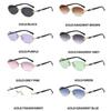 Retro Rimless Oval Women Sunglasses Fashion Designer Gradient Lens UV400 Protection Stylish Sun Glasses for Men and Women