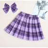 Summer JK Plaid Skirt Girls' Half Length Skirt High Waist Mid Size Children's Versatile and Fashionable Short Skirt