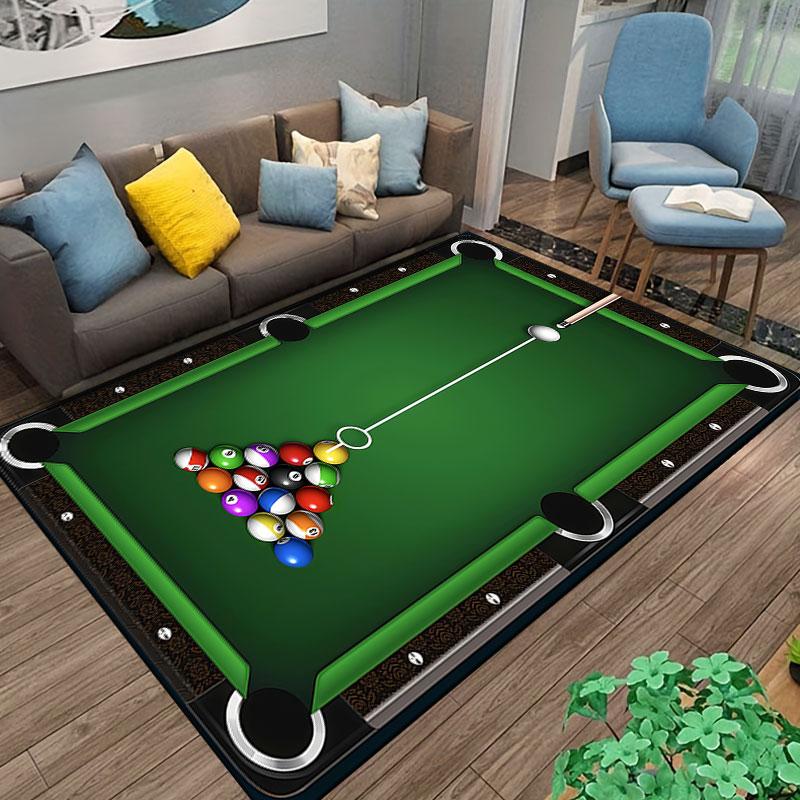Billiard Balls Carpet Design Suitable As a Non-slip Mat for the Living Room or Bedroom Sofa