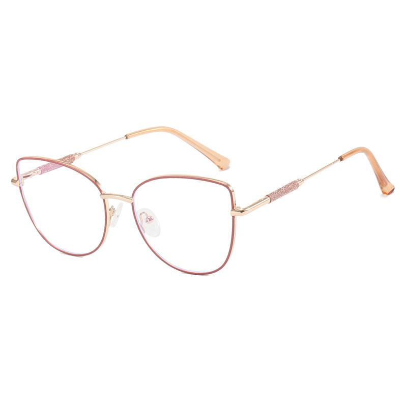 Latest Stylish Design Cat Eye Photochromism Prescription Reading Glasses Women Anti Blue Light Frame Clear Hyperopia Eyewear