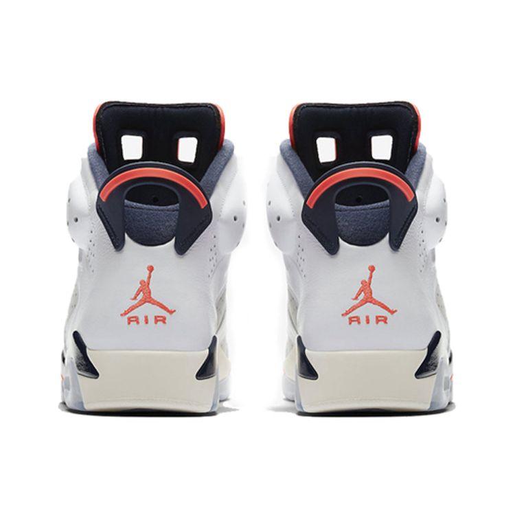 Air Jordan 6 Retro Tinker Men Sneakers Red White Infrared-23-Neutral-Grey-White-Sail 384664-104