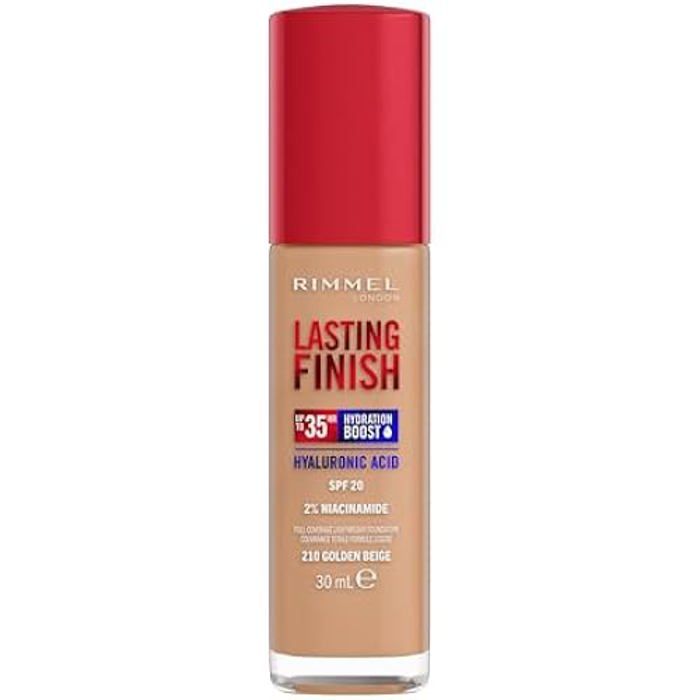 Foundation - RIMMEL - Rimmel London Lasting Finish - 201 Golden Beige - 35h Halt - Vegan