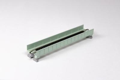Železniční most s jednou kolejí, rozchod N, světle zelený, 20-449, železniční modelářské potřeby
