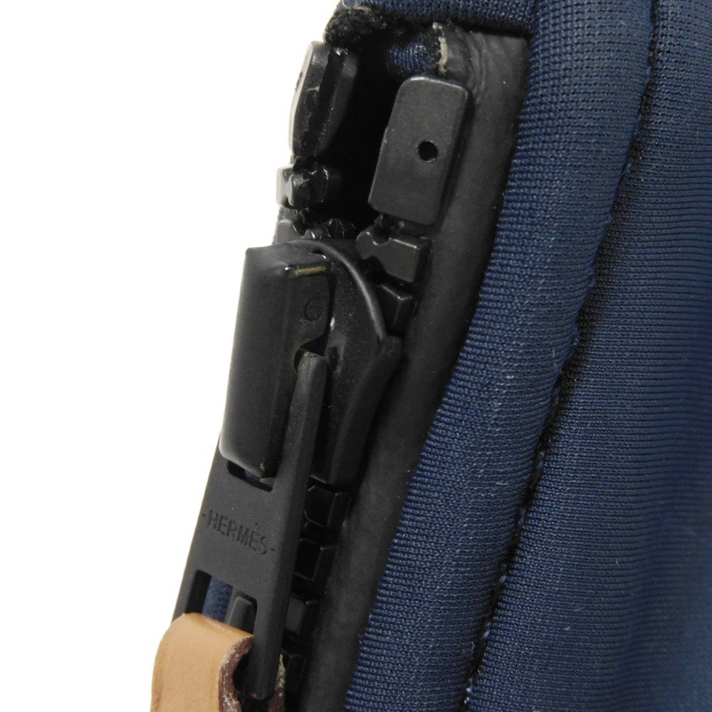 Used 9212 Truth Flat Pouch Neoban PM 7931 Nylon White Logo Blue Marine Unisex from Japan AUTHENTIC