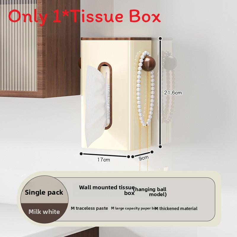 Wall Mounted Tissue Box With Waterproof Material For Bathroom And Kitchen Use