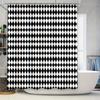 Modern Black White Diamond Shower Curtain For Bathroom Decor Polyester Waterproof Home Decoration Pattern Printed Umbrella