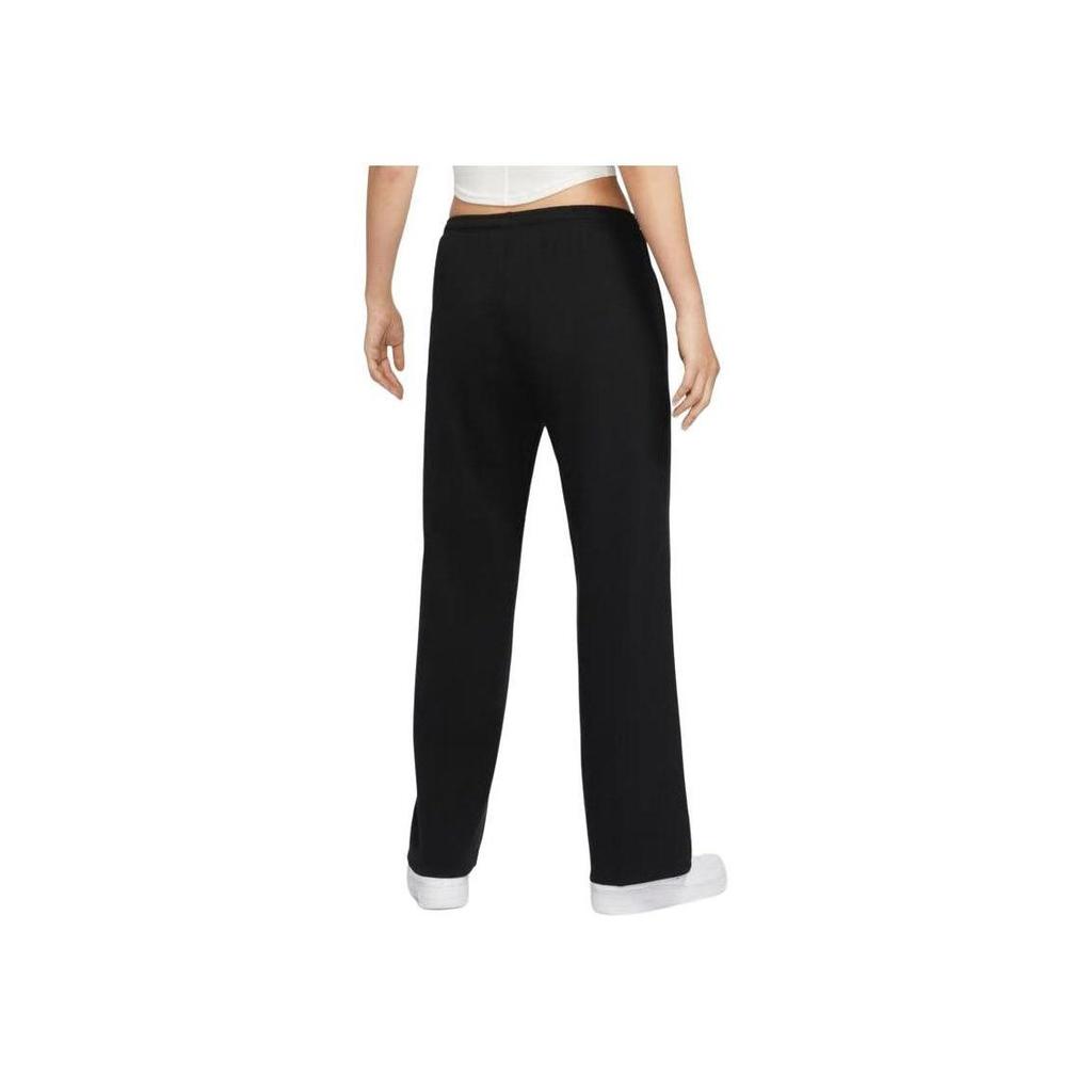 Nike Sportswear Chill Terry Solid Color Logo Mid Waist Comfortable Casual Knit Sports Pants Women Bottoms Black HF6459-010