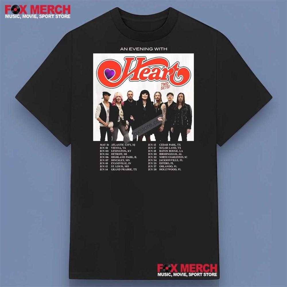 An Evening With Heart Band Tour 2025 Shirt Unisex T-Shirt S