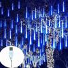 30/50cm USB Powered LED Meteor Shower Light Holiday String Light Waterproof Fairy Garden Decor Outdoor Street Garland Christmas