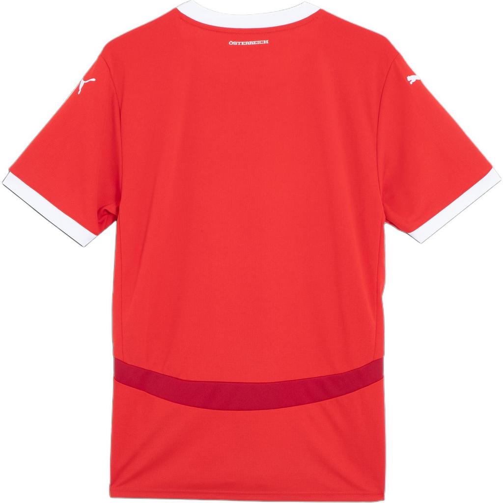 Puma Austria 24 Fashion Print Crew Neck Short Sleeve Football Shirt Men Tops Red Dark-Red 774010-01