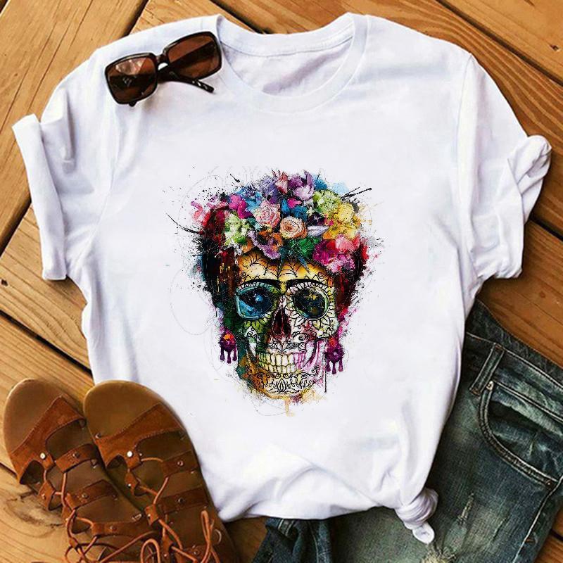 Watercolor Elephant Animal Print T-Shirt Female Harajuku Graphic T-Shirt Dog Lovers Funny T-Shirt Female T-Shirt