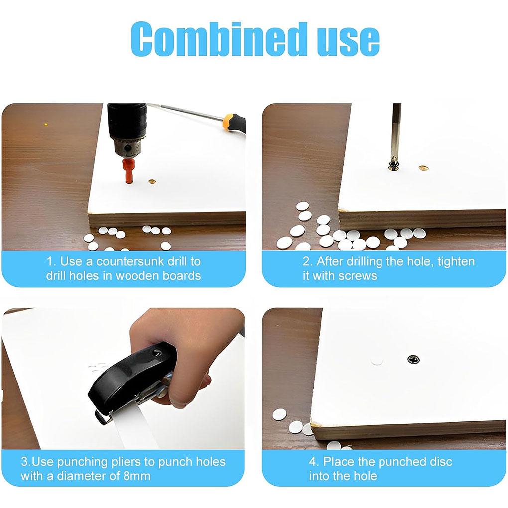 Handheld Punching Tool With Countersunk Precise Punching Hard Film Thin PVC Heavy Duty Hole Puncher