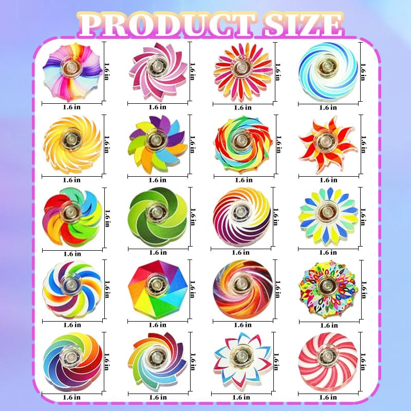 10/20Pcs Mini Ranbow Fidget Spinner Kids Birthday Party Favors Classroom Rewards Goodie Fillers Christmas Gift Stress Relief Toy