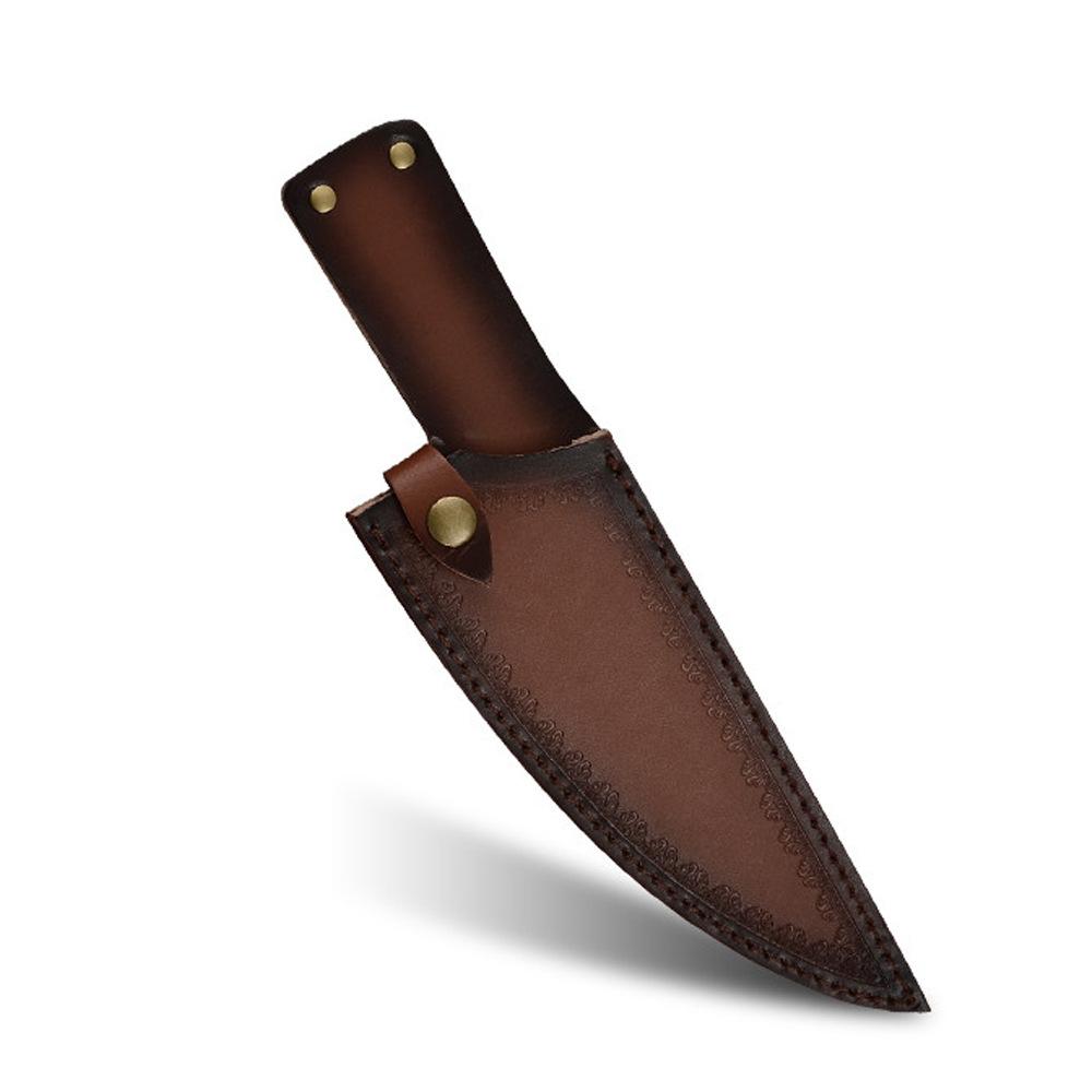 8inch Leather Case Outdoor Camping Knife Sheath Tool Bag Home DIY Knife Holder Leather Sheath Kitchen Knife Cover  for Fixed Blade Knife